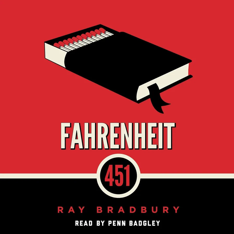 Fahrenheit 451: A Novel by Ray Bradbury audiobook cover