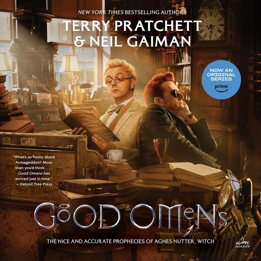 Good Omens by Neil Gaiman audiobook cover