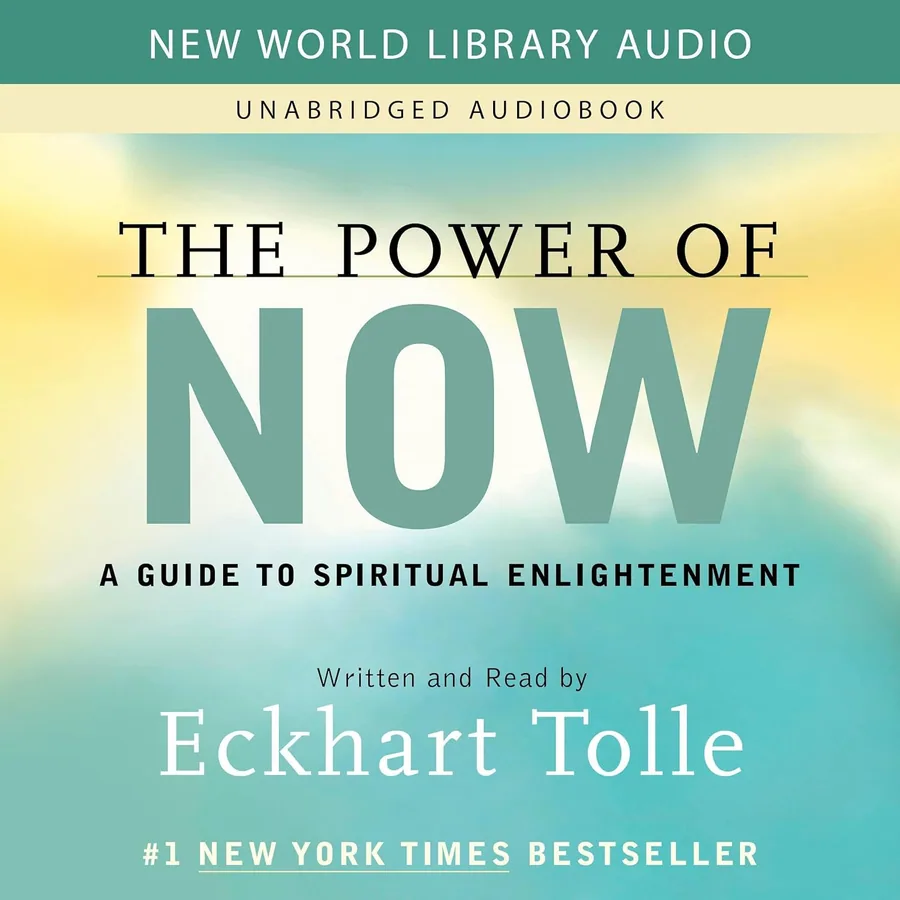 The Power of Now: A Guide to Spiritual Enlightenment by Eckhart Tolle audiobook cover